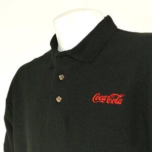 COCA-COLA Merchandiser Employee Uniform Polo Shirt Black NEW Size M Medium